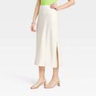 Women's Midi A-line Slip Skirt - A New Day Cream