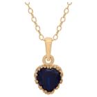 3/4 Tcw Tiara Sapphire Crown Pendant In Gold Over