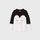 Toddler Girls' Penguin Pullover Sweater - Cat & Jack White/black