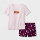 Girls' 2pc Cat Loaf Short Sleeve Pajama Set - Cat & Jack Pink
