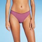 Juniors' Ruffle Edge Cheeky Bikini Bottom - Xhilaration Dusty Purple