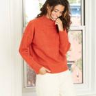 Women's Mock Turtleneck Pullover Sweater - Universal Thread Red