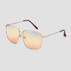 Women's Rainbow Gradient Lenses Aviator Sunglasses - Universal Thread Vibrant Gold