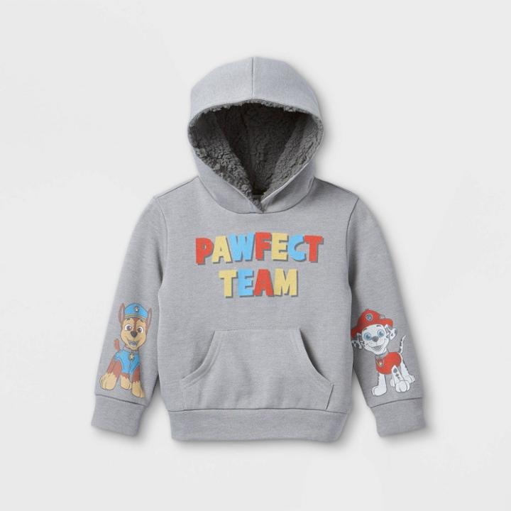 Toddler Boys' Paw Patrol Fleece Hoodie - Gray