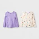 Toddler Girls' 2pk Long Sleeve T-shirt Set - Cat & Jack Calla