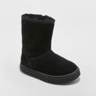 Toddler Girls' Kya Suede Ankle Fashion Boots - Cat & Jack Black