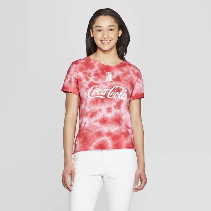 Women's Coca-cola Short Sleeve Pop Bottle T-shirt (juniors') - Red