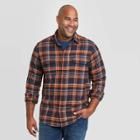Mens Tall Standard Fit Long Sleeve 2-pocket Flannel Button-down Shirt - Goodfellow & Co