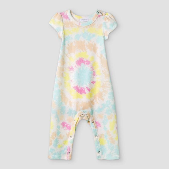 Grayson Mini Baby Girls' Tie-dye Romper - White Newborn