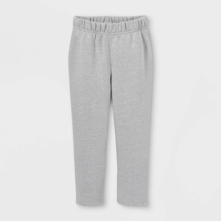 Toddler Fleece Pull-on Pants - Cat & Jack Light Gray Heather