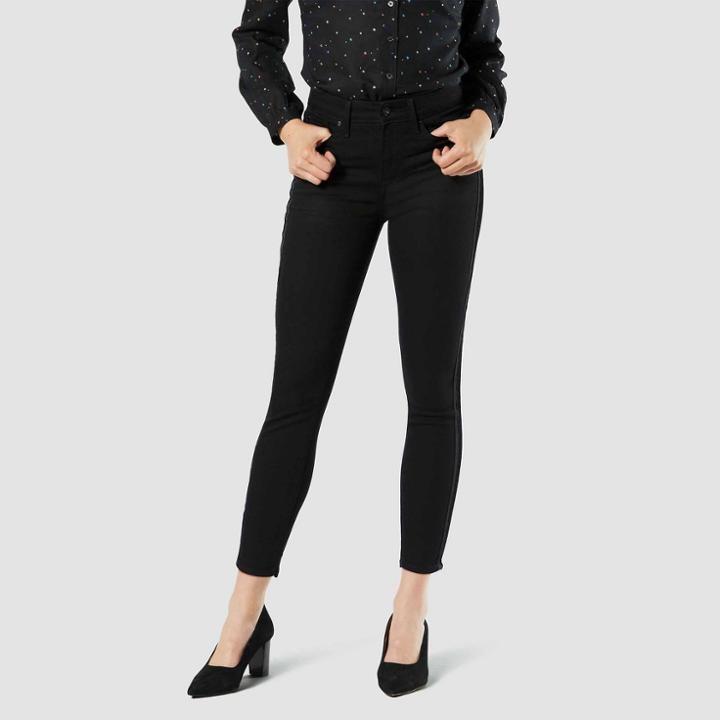 Denizen From Levi's Women's High-rise Ankle Skinny Jeans - Black Track 14, Women's, Black Track
