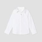 Toddler Girls' Adaptive Long Sleeve Button-down Shirt - Cat & Jack White
