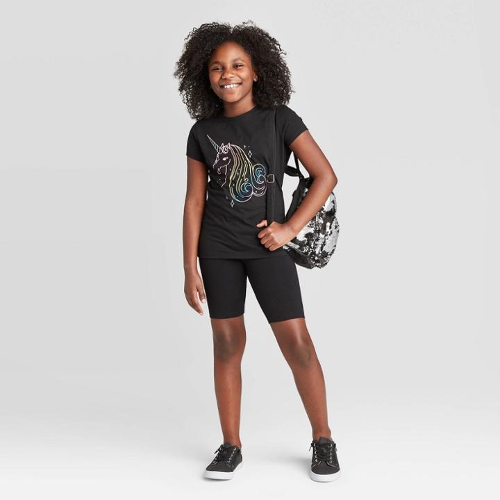 Girls' Mid-length Bike Shorts - Cat & Jack