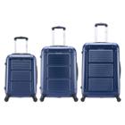 Inusa Pilot 3pc Hardside Spinner Luggage Set 20& 24& 28 - Navy Blue