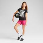 Umbro Girls' Graphic Logo Tech T-shirt - Black