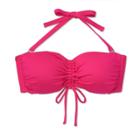Women's Center Cinch Bandeau Bikini Top - Kona Sol Pink D/dd Cup