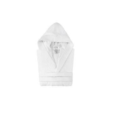 Hooded Turkish 100% Cotton Bathrobe White - Enchante Home