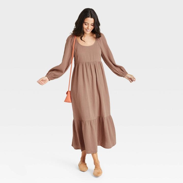 Women's Balloon Long Sleeve Dress - Universal Thread