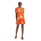 Flutter Sleeve Pleated Wrap Dress - Alexis For Target Orange Xxs