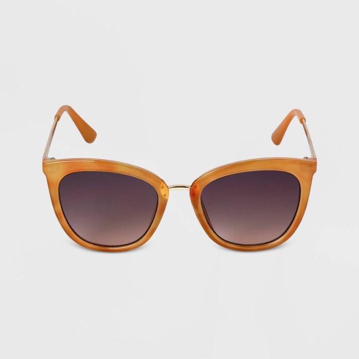 Women's Butterfly Cateye Sunglasses - A New Day Orange