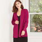 Women's Essential Open-front Cardigan - A New Day Dark Pink