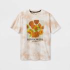 Boys' 'van Gogh Sunflower Painting' Graphic Short Sleeve T-shirt - Art Class Beige