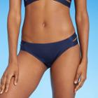Women's Double Tab Medium Coverage Hipster Bikini Bottom - Kona Sol Oxford Blue