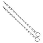 Distributed By Target Sterling Silver Rhodium Plated Duo Chain Extender - Silver
