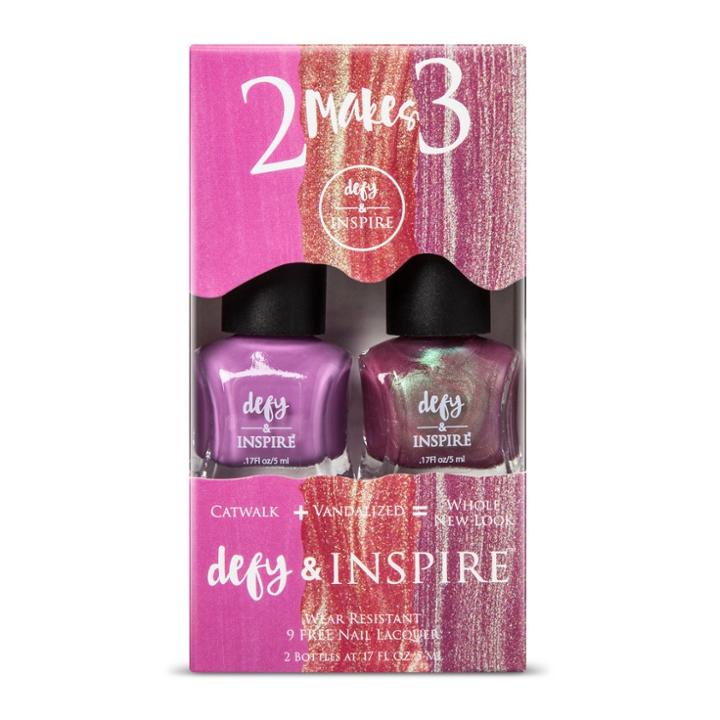 Defy & Inspire Nail Kit Catwalk + Vandalized - 2pk, Violet