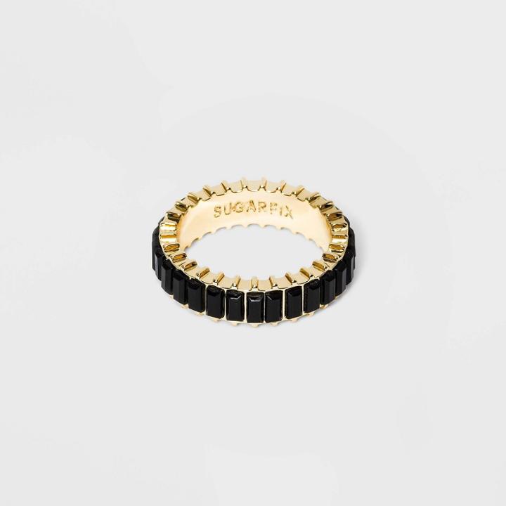 Sugarfix By Baublebar Baguette Crystal Statement Ring - Black