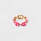 Sugarfix By Baublebar Mixed Media Link Chain Ring - Pink
