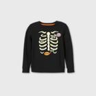Girls' Spooky Skeleton Pullover Sweatshirt - Cat & Jack Black