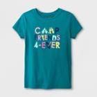 Girls' Short Sleeve Camp Friends Graphic T-shirt - Cat & Jack Teal