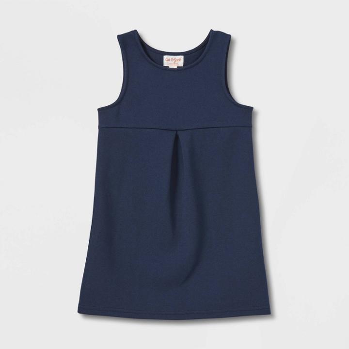 Toddler Girls' Sleeveless Uniform Tank Knit Jumper - Cat & Jack Navy