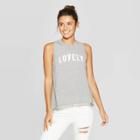 Women's Round Neck Lovely Tank Top - Modern Lux (juniors') - Heather Gray