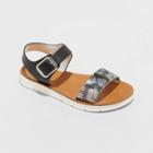 Girls' Kamila Buckle Ankle Strap Sandals - Cat & Jack Black
