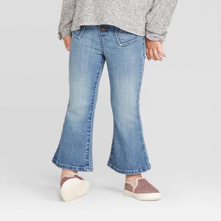Toddler Girls' Heart Pocket Jeans - Cat & Jack Blue 12m, Toddler Girl's
