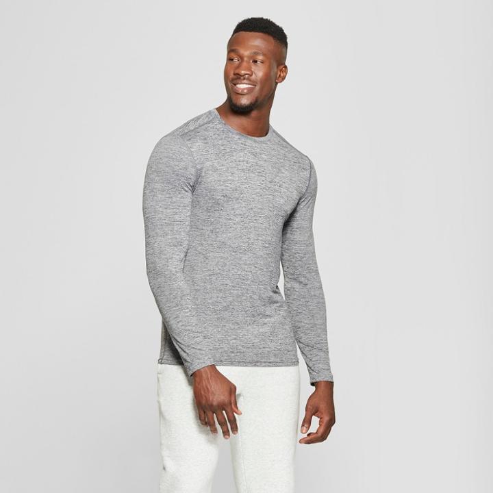 Men's Long Sleeve Tech T-shirt - C9 Champion Black Heather