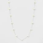 Target Women's Short Faux Pearl Chain Necklace -