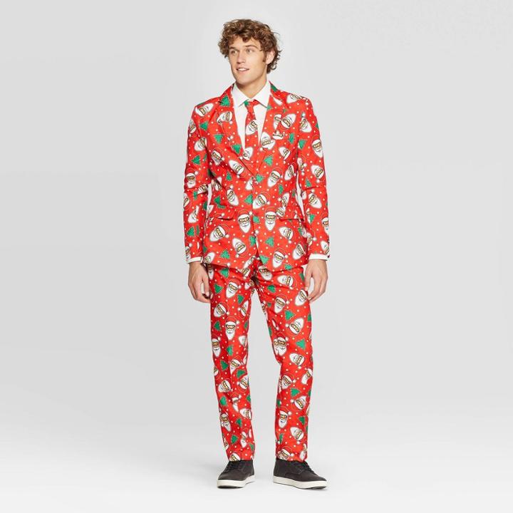Suitmeister Men's Santa Holiday Suit - Red M, Men's,