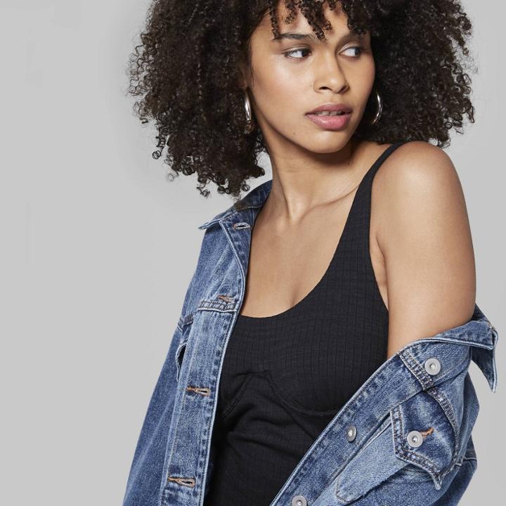 Women's Sleeveless Underwire Knit Bodycon Midi Dress - Wild Fable Black