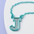 Girls' 'j' Necklace - More Than Magic Teal, Blue