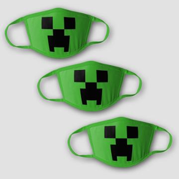 Kids' 3pk Minecraft Mask, One Color