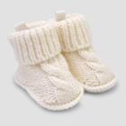 Baby Knitted Cable Slippers - Just One You Made By Carter's Ivory Newborn, Newborn Unisex