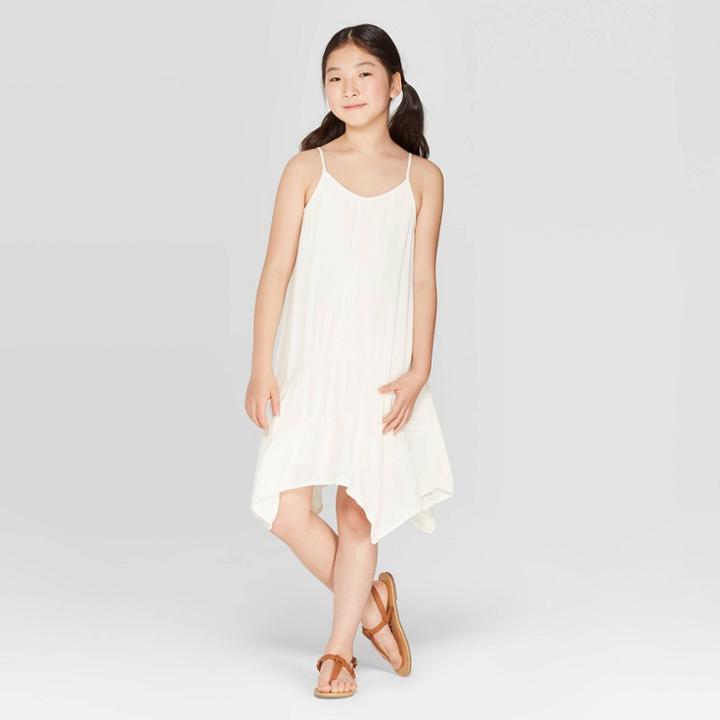 Girls' Crochet Tank Dress - Art Class Off White