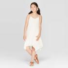Girls' Crochet Tank Dress - Art Class Off White