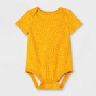 Baby Girls' Dot Short Sleeve Bodysuit - Cat & Jack Mustard Newborn, Yellow