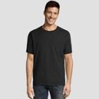 Hanes Men's Short Sleeve 1901 Garment Dyed Pocket T-shirt - Black