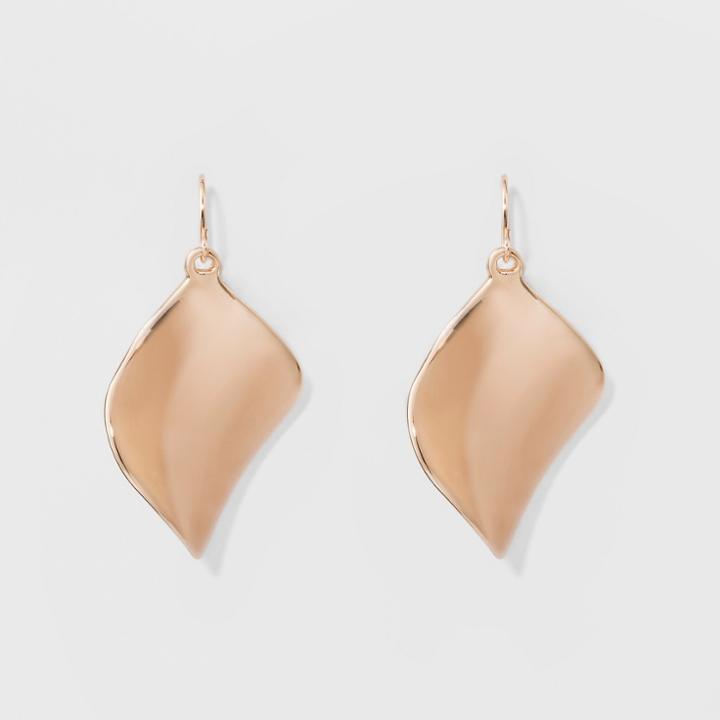 Small Wavy Drop Earrings - A New Day Rose Gold