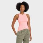 Women's Ribbed Tank Top - A New Day Pink